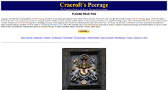 Desktop Screenshot of cracroftspeerage.co.uk