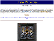 Tablet Screenshot of cracroftspeerage.co.uk